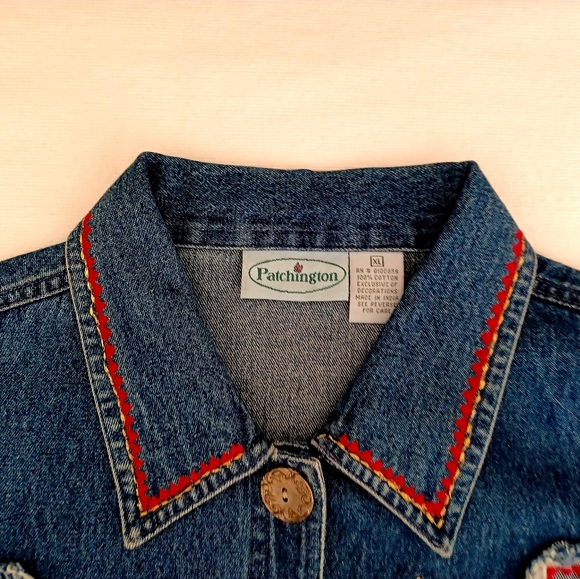 CHRISTMAS VINTAGE DENIM  JACKET, XL - Picture 7 of 13